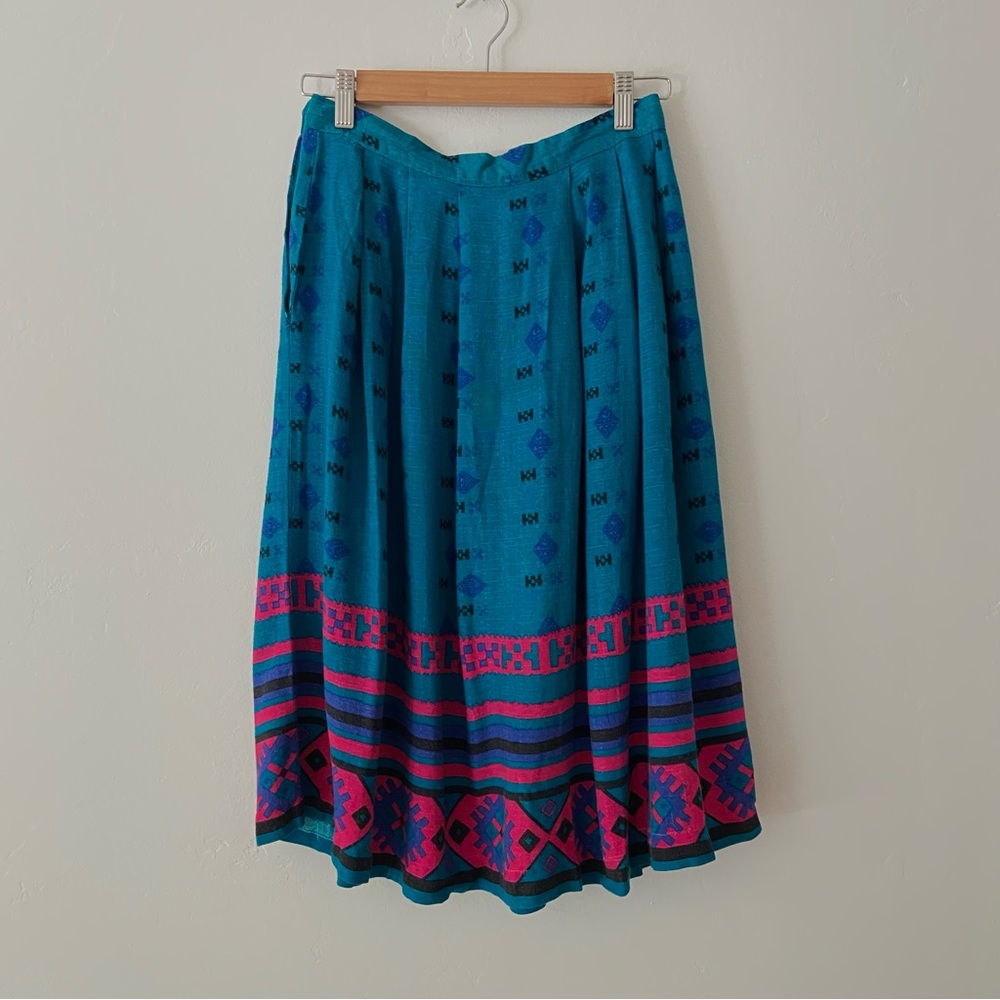 Brightly Colored Vintage Midi Skirt